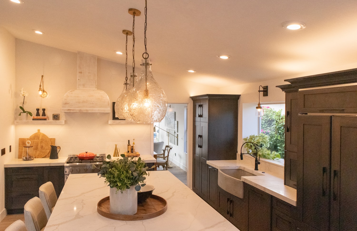 Completed PGC kitchen and open-concept living remodel — Kingwood TX